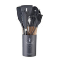 12-piece silicone cooking utensils set with wooden handles | Kalsten